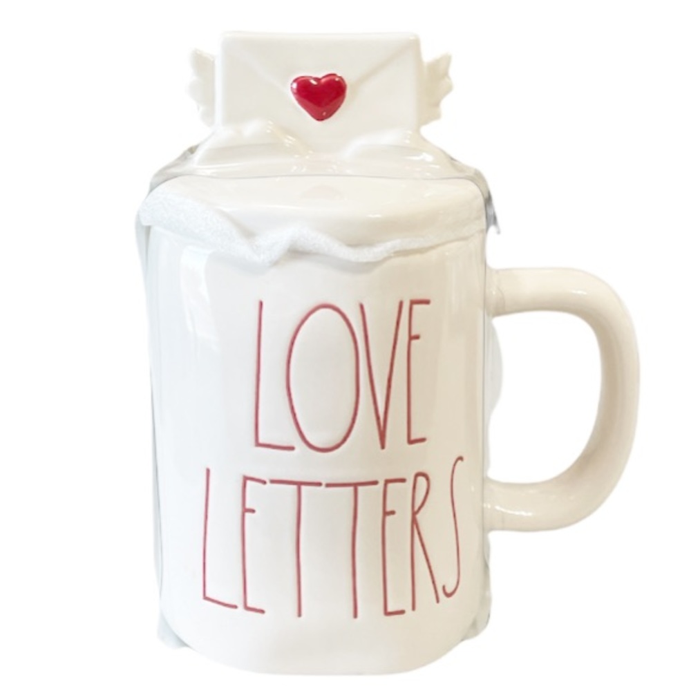 NEW Rae Dunn LOVE LETTERS Topper Mug ♥️♥️